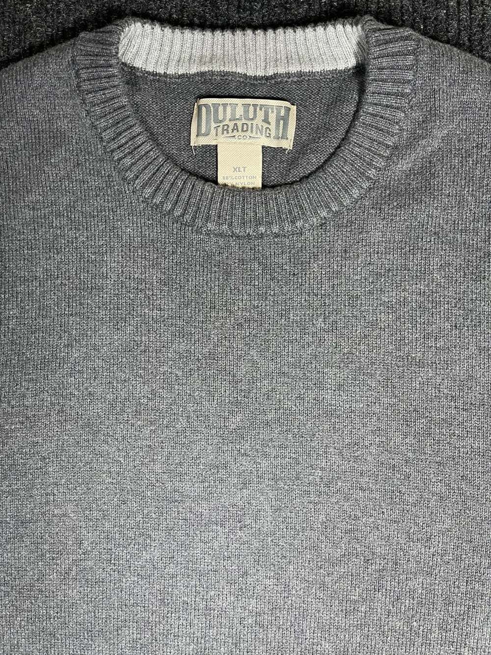 Duluth Trading Co Sweater Size XLT Gray Cotton Blend Crew Neck